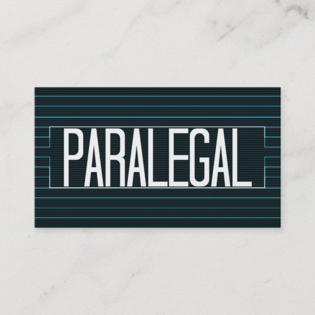 Paralegal Elegant Stripe Business Card (Front)