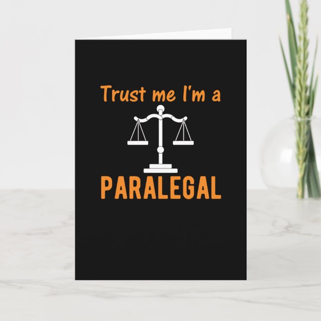 Paralegal Gift Lawyer and law clerk Card (Front)