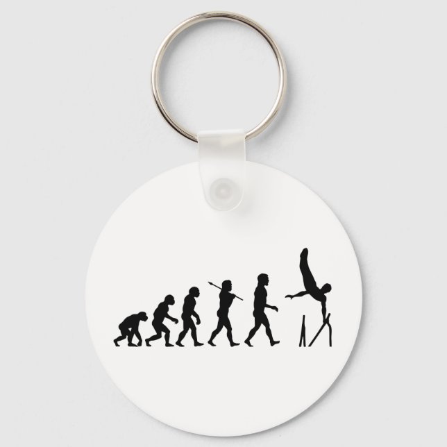 Parallel Bars Gymnastics Evolution Key Ring (Front)