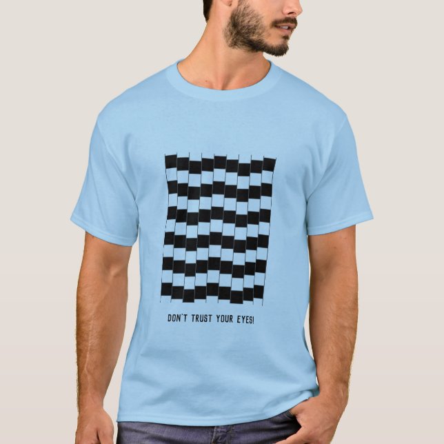 Parallel lines geometrical-optical illusion T-Shirt (Front)