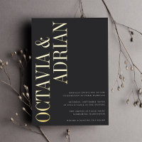 Parallel | Modern Black & Gold Typography Wedding
