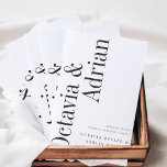 Parallel | Modern Black & White Wedding Program<br><div class="desc">Designed to match our Parallel wedding invitations. A beautiful typography based design with a minimalist feel,  featuring modern soft black serif lettering. Personalise this folded wedding program with your ceremony details and wedding party,  and add additional custom text to the back.</div>