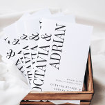 Parallel | Modern Black & White Wedding Program<br><div class="desc">Designed to match our Parallel wedding invitations. A beautiful typography based design with a minimalist feel,  featuring modern soft black serif lettering. Personalise this folded wedding program with your ceremony details and wedding party,  and add additional custom text to the back.</div>