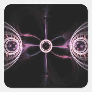 Parallel Universes Abstract Fractal Art Square Sticker