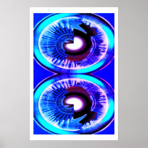 Parallel universes in moonlight art poster