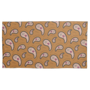 Paramecia Paisley Biology Science Coffee Brown Pillowcase