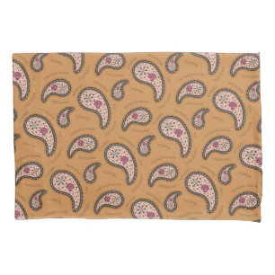 Paramecia Paisley Biology Science Latte Brown Pillowcase