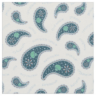 Paramecia Paisley Biology Science (Smaller Scale) Fabric