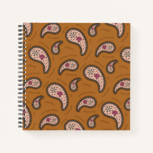 Paramecia Paisley Customisable Biology Brown Notebook
