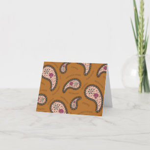 Paramecia Paisley Personalizable Biology Latte Thank You Card