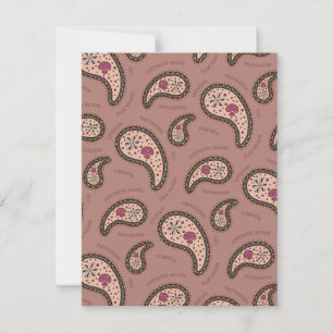 Paramecia Paisley Personalizable Biology Mocha Card