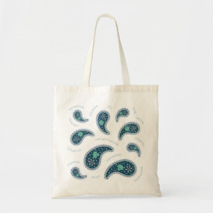 Paramecia Paisley Protozoan Biology Science Tote Bag
