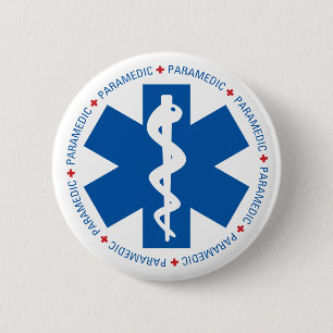 Paramedic 6 Cm Round Badge
