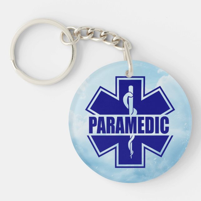 Paramedic Acrylic Keychain, Double Sided Key Ring (Front)