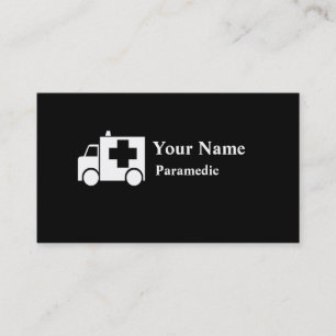 Paramedic ambulance customisable business cards