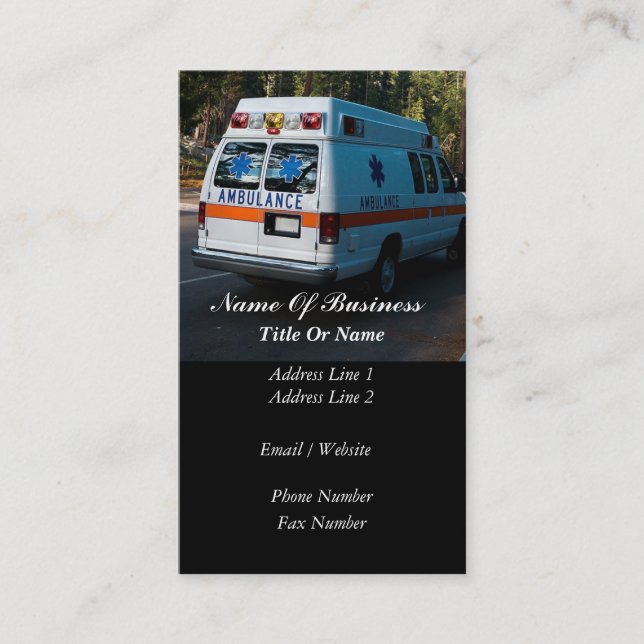 Paramedic Business Card (Front)
