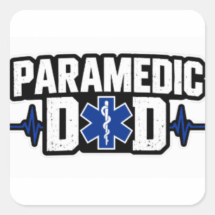 Paramedic Dad Square Sticker