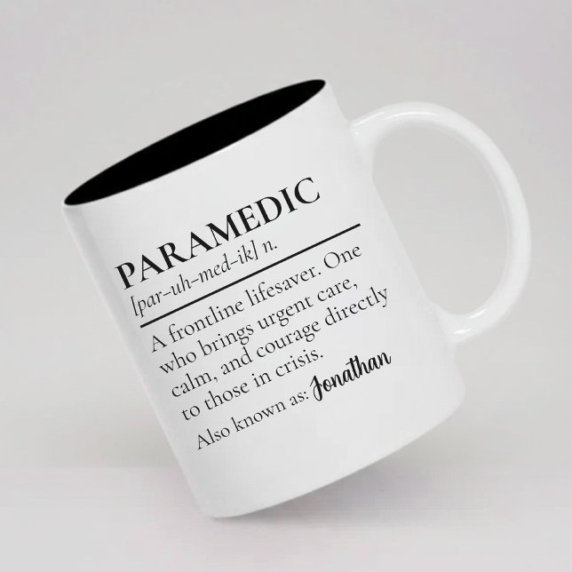 Paramedic Definition Mug Personalised Medical Gift (Personalized Paramedic Mug Health Professional Gift, Paramedic Definition Coffee Mug Thank You Gift)