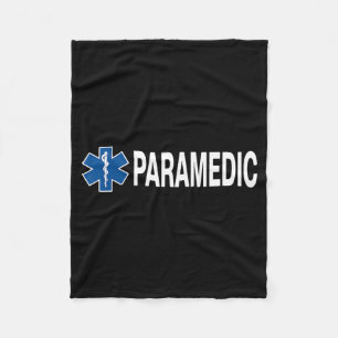 Paramedic Design for Men Women Emergency Paramedic Fleece Blanket