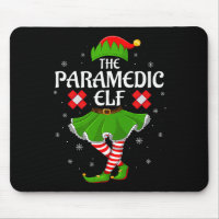 Paramedic Elf Christmas Family Girls Women Elf Squ