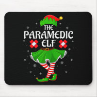 Paramedic Elf Christmas Family Girls Women Elf Squ