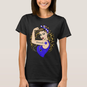 Paramedic EMS Girl Power Modern Rosie the Riveter  T-Shirt