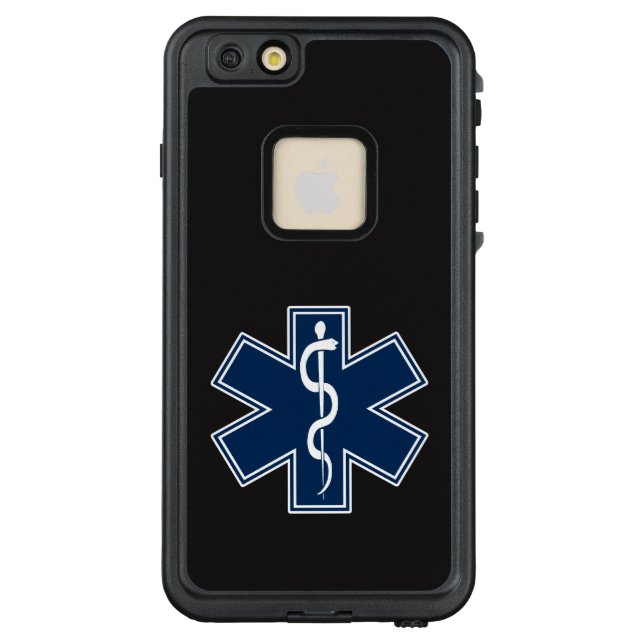 Paramedic EMT EMS Blue Star of Life LifeProof iPhone Case (Back)