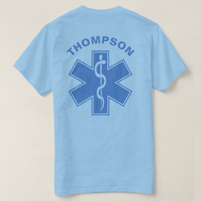 Paramedic EMT EMS Custom Colour T-Shirt (Design Back)