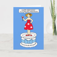 Paramedic Happy Birthday Cartoon Lady