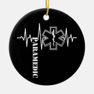 Paramedic Heartbeat Nurse Doctor Ceramic Ornament