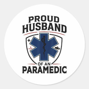 Paramedic Husband Proud Husband Of An Paramedic  Classic Round Sticker