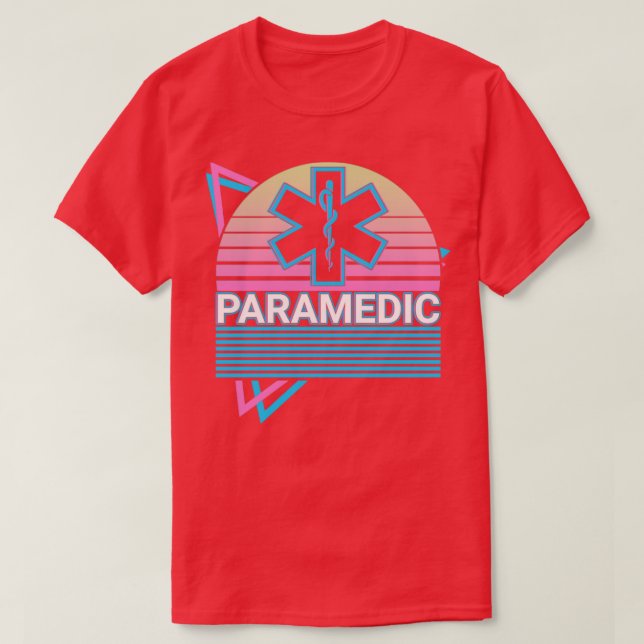 Paramedic Nurse Medic EMS EMT Lifesaver Retro Gift T-Shirt (Design Front)