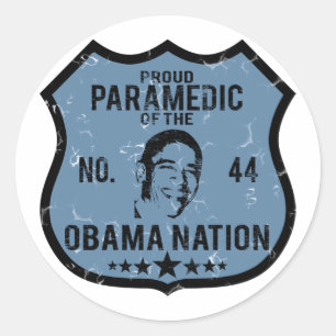Paramedic Obama Nation Classic Round Sticker