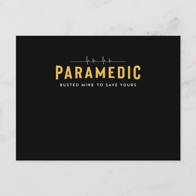 Paramedic School Graduation Gift For Paramedic Bus Postcard (Front)