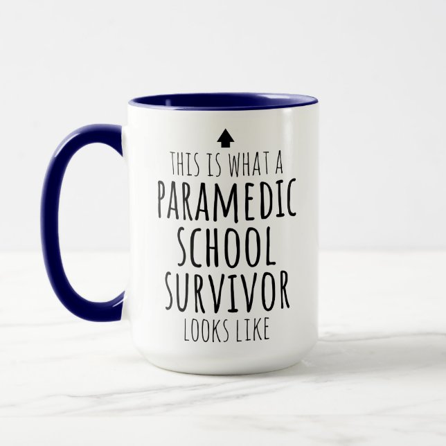 Paramedic School Survivor Personalised Mug (Left)