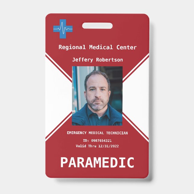Paramedic Security ID  Badge (Front)