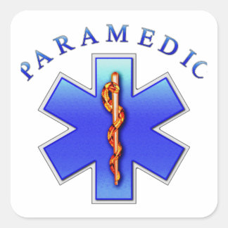 paramedic square sticker