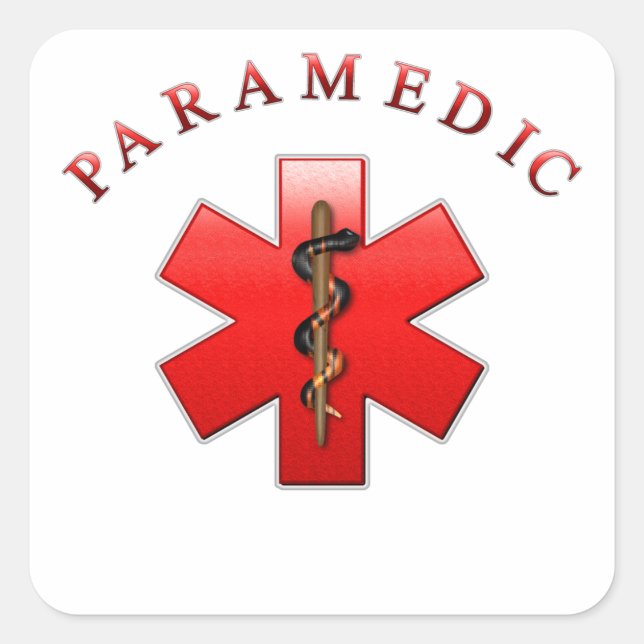 Paramedic Square Sticker (Front)