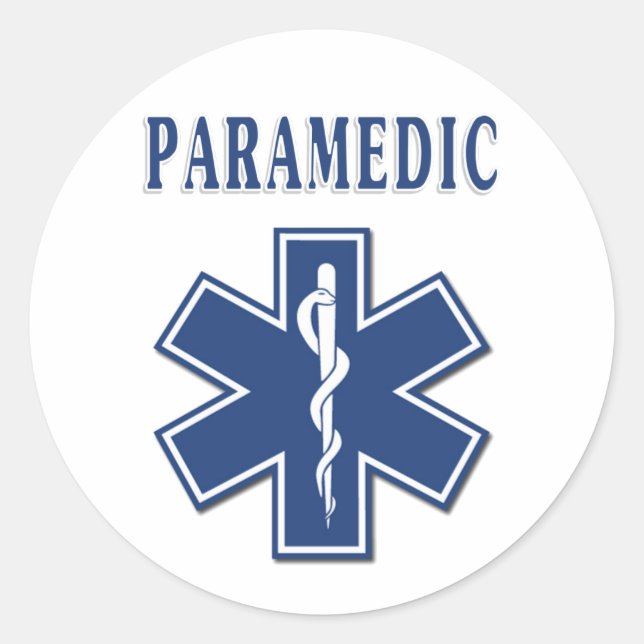 Paramedic Star of Life Classic Round Sticker (Front)