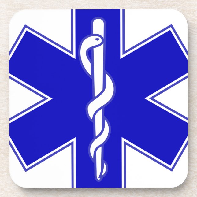 Paramedic Star Of Life Emblem gifts Coaster (Front)