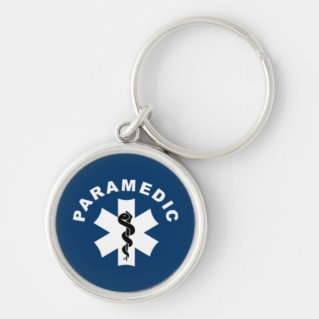 Paramedic Star of Life Key Ring (Front)