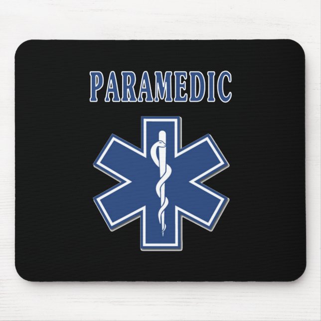 Paramedic Star of Life Mouse Pad (Front)
