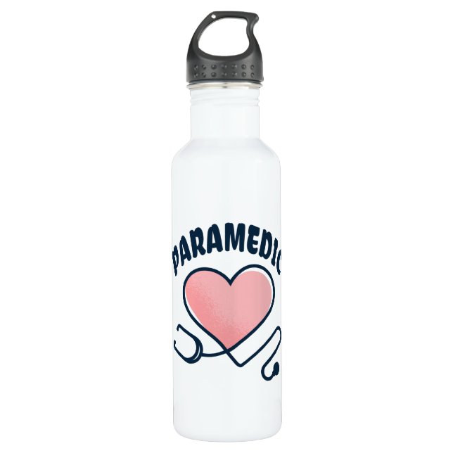 Paramedic Stethoscope with heart 710 Ml Water Bottle (Front)