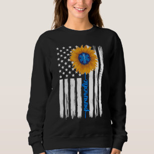 Paramedic Sunflower US Flag Paramedic 1 Sweatshirt