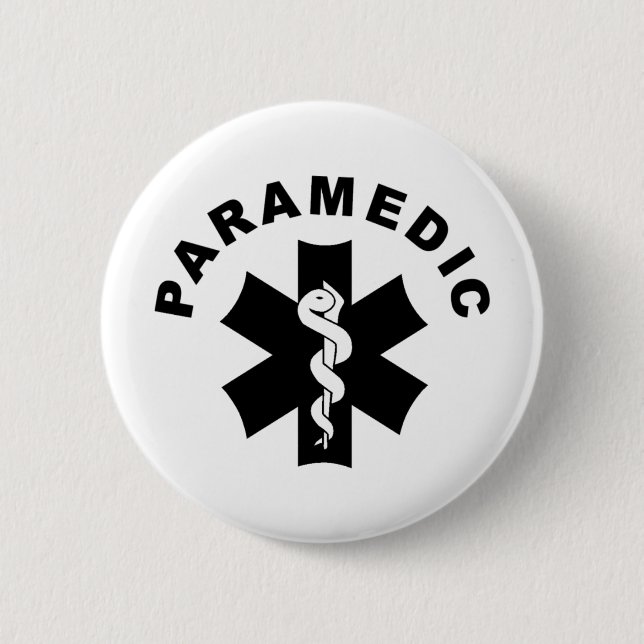 Paramedic Theme 6 Cm Round Badge (Front)