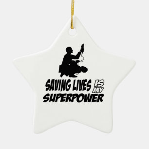 Paramedics designs ceramic ornament