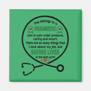   Paramedic's Gift. This Belongs To A Paramedic Magnet
