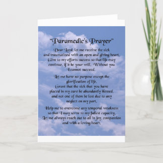 paramedics  prayer card