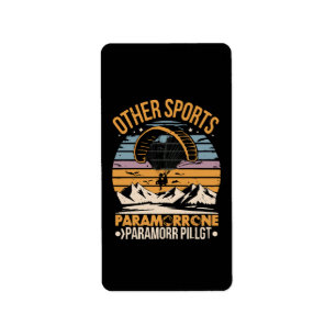 Paramotor Pilot Paramotoring Label