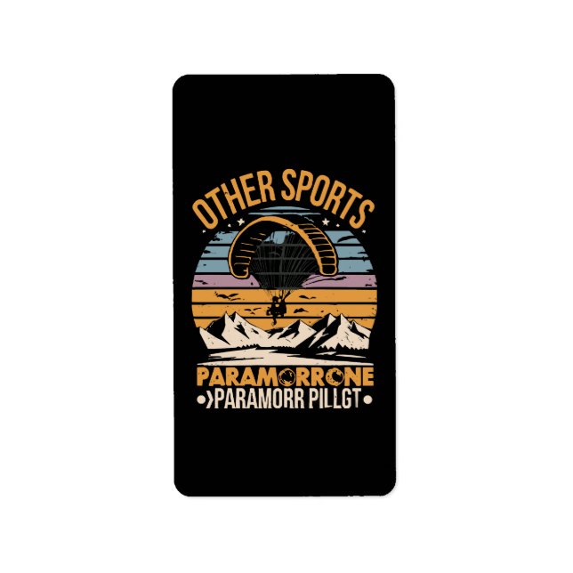 Paramotor Pilot Paramotoring Label (Front)